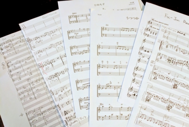 A copy of original lead sheet with an autograph
